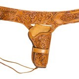 Tooled Leather Holster and Belt - 3 of 5