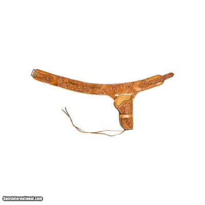 Tooled Leather Holster and Belt
