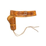 Tooled Leather Holster and Belt - 2 of 5
