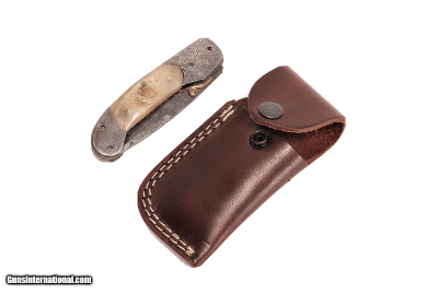 Folding Blade Damascus Steel Knife