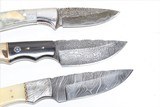 Set of Three Damascus Steel Knives - 3 of 4