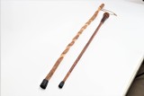 Pair of Carved Wooden Hand Carved Walking Sticks - 1 of 5