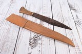 Hand Forged Seax Knife and Leather Sheath - 2 of 5