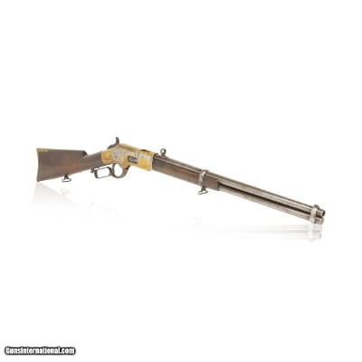 Silver Plated Second Model Winchester 1866 Saddle Ring Carbine