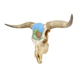 Painted Steer Skull - 2 of 6