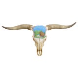 Painted Steer Skull - 1 of 6