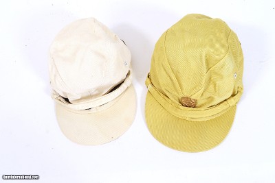 Two Japanese or Asian Military Hats