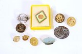 Lot of Ten Military Pins and Cufflinks