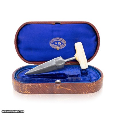 Walrus Ivory Handled Push Dagger