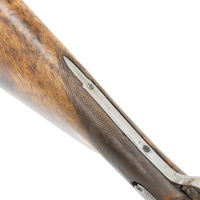 English Double Barrel Percussion Fowler Shotgun - Image 12 of 14