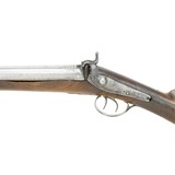 English Double Barrel Percussion Fowler Shotgun - 4 of 14