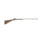 English Double Barrel Percussion Fowler Shotgun - 2 of 14