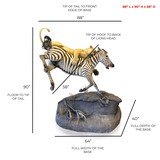 African Lion Attacking Zebra Mount - Image 7 of 8