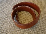 Fine hand made matched leather Holster and belt.FitsS&W 38 special & holds 24 rounds ofamo. - 4 of 6