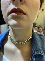 Baraka Choker necklace 18kt 90.9 Grams or 58.4 DWT -( Styled like Bvlgari, also Italy) Fire sale price. 13 3/4" long. All 18kt.gold - 6 of 6