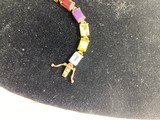 Multi colored Precious stone bracelet in all 14kt. Gold. Perfect condition - 5 of 5