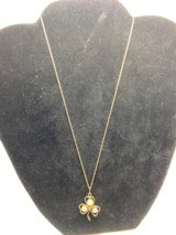 Necklace with authentic pearls and small ruby. All solid 14 Kt Gold - 4 of 4