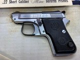 Beretta NEW RARE only a few made 950B.25 Jetfire Italy All made in Heavy Chrome - 3 of 9