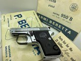 Beretta NEW RARE only a few made 950B.25 Jetfire Italy All made in Heavy Chrome - 1 of 9