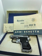 Beretta NEW RARE only a few made 950B.25 Jetfire Italy All made in Heavy Chrome - 7 of 9