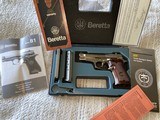Beretta 85F All Nickel BRAND NEW Box, brush, papers, warranty, and extra Mag. Never Fired - 1 of 11