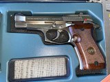 Beretta 85F All Nickel BRAND NEW Box, brush, papers, warranty, and extra Mag. Never Fired - 9 of 11