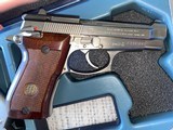 Beretta 85F All Nickel BRAND NEW Box, brush, papers, warranty, and extra Mag. Never Fired - 8 of 11