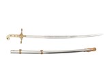 USMC NAMED BEAUTIFULLY ETCHED OFFICERS "MAMELUKE" SWORD w/ SCABBARD - 1 of 5