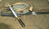 AWESOME CIVIL WAR CONFEDERATE GROUPING SWORD, BOOT KNIFE, BLANKET & CANTEEN - 1 of 18