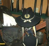 BEAUTIFUL POST CIVIL WAR MINTY GENUINE STETSON CAVALRY HAT CORRECT TAGS & MARKINGS PRESENT - 1 of 4