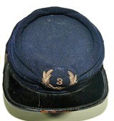 1858 WELL USED BATTLEFIELD KEPI HEROIC 3RD REGIMENT - 1 of 4