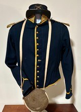 AN EARLY RARE AUTHENTIC AWESOME CIVIL WAR OFFICERS KEPI, JACKET & 1858 CANTEEN - 1 of 16
