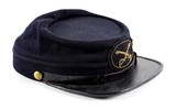 AN EARLY RARE AUTHENTIC AWESOME CIVIL WAR OFFICERS KEPI, JACKET & 1858 CANTEEN - 3 of 16