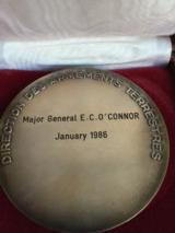 major general e c o"connor medal direction des armaments terrestres bronze pichard with case - 2 of 2