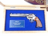 Excellent Cased Colt Python Target .38 8” STUNNING NICKEL Original Box 1980 – One of the 251 mfg - 1 of 20