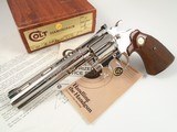 Rare 1978 Like New Colt Diamondback 6” .22 Factory Nickel Complete Package - 2 of 17