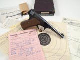 ANIB Colt Woodsman Sport Model .22 4.5'' 1940 Boxed – Complete Package – Target, Papers, Receipts - 2 of 20