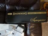 BROWNING, 12 GA SUPERPOSED, SK-SK, 1963, IN BOX, ALL PAPERS, FIRED 6 BOXES - 9 of 14