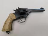 Webley Scott Mark lV -38 War Finish, Trench Art Grips - 13 of 16