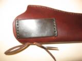 Western Revolver Leather Holster R/H or L/H up to 7-1/2" Barrel fit on up to 2-3/4" Gun Belt - 3 of 5