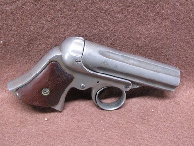 E Remington Elliots Patent Repeating Pistol 5 Shot Pepperbox 22 RF 3" BRL