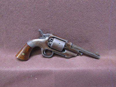 Rare ALLEN & WHEEL LOCK CENTER HAMMER NAVY REVOLVER 36 CAL 70% COND