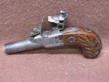 Antique Unknown Maker 48 Cal Folding Trigger Flintlock Boot Pistol 2
