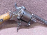 Antique Belgian Pinfire 6 Shot Folding Trigger SA 3.375