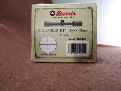Burris Fullfield E1 3-9x40 mm Rifle Scope Ballistic Plex E1 1