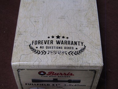 Burris Fullfield E1 3-9x40 mm Rifle Scope Ballistic Plex E1 1