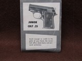 VG Condition Colt Junior .25 ACP Semi 2.25
