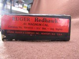 Like New Ruger Redhawk Rare 41 Rem Mag 6 Shot DA/SA 5.5