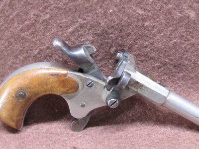 Antique Belgian Folbert 6 mm Single Shot Pistol 2.5