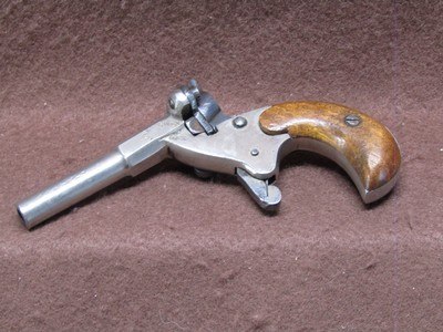 Antique Belgian Folbert 6 mm Single Shot Pistol 2.5
